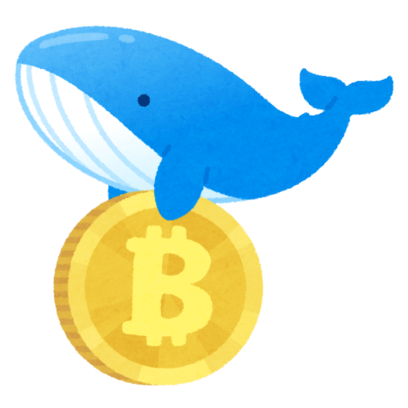 鯨のビットコイン画像