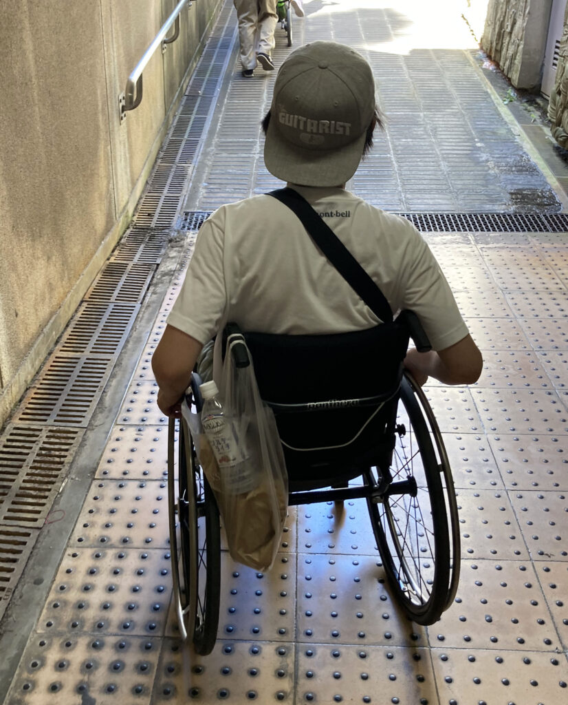 車椅子で動物園の移動